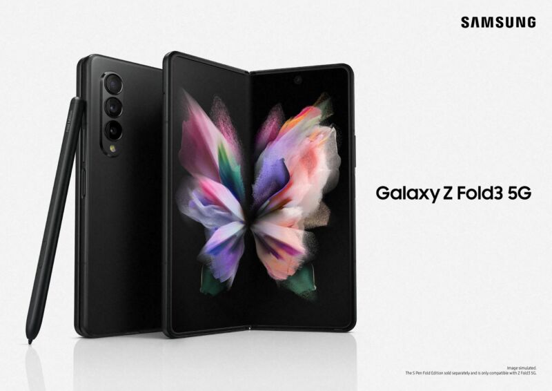 The Galaxy Fold 3. Nice cameras! It would be a shame if anything happened to them...