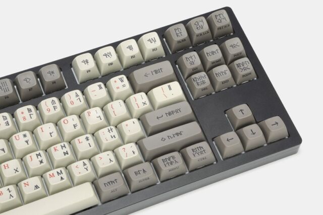 You can get the keycaps with or without English characters.