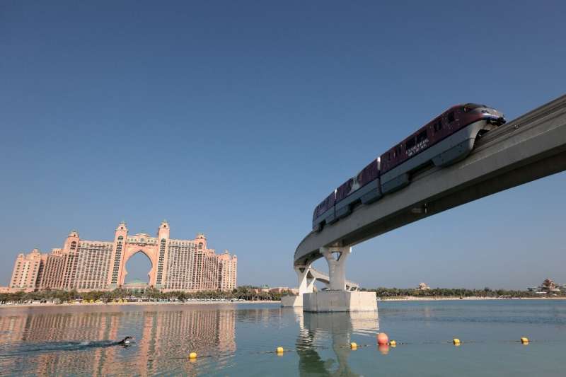 Dubai has the first monorail in the Middle East -- a driverless, automated metro system