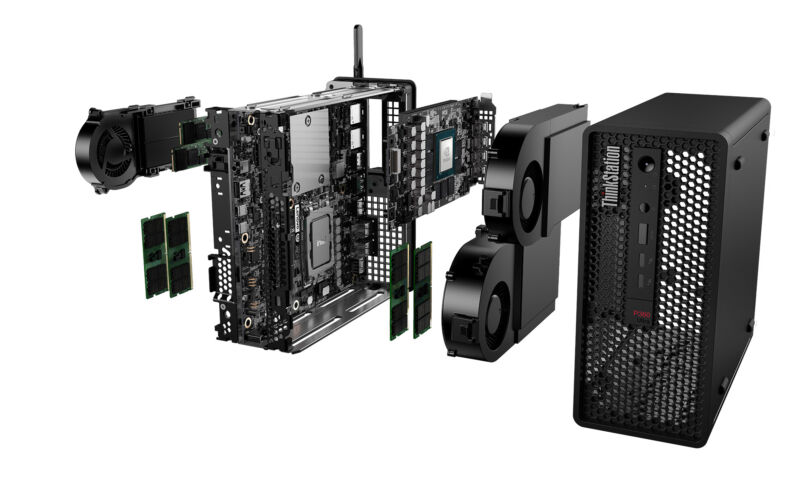 Lenovo ThinkStation P360 Ultra crams 16 CPU cores and a GPU into a tiny desktop